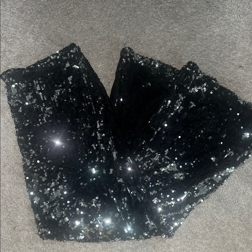 Sequin flare pants